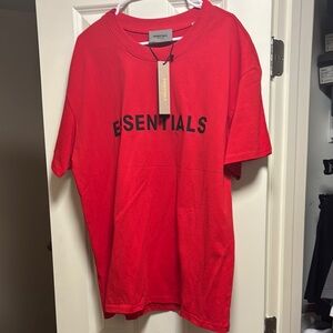 Vibrant Red Short Sleeve Tee Casual Essential